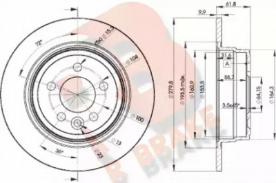 R BRAKE 78rbd20847 -  Тормозной диск
